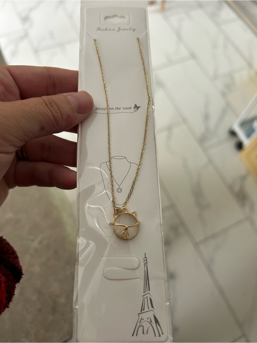 5/$25 Gold Cat Pendant Layered Necklace - Fashion Jewelry